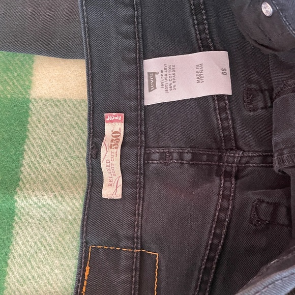 Levi's 550 Relaxed Boot Cut: Black Size 6 SHORT - Picture 3 of 4